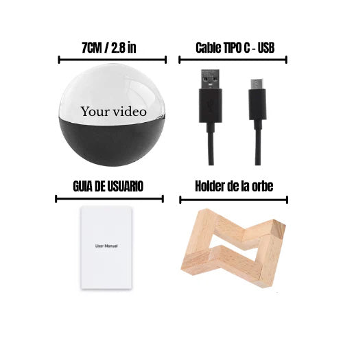 Memory Orb:  Esfera con Video Personalizado